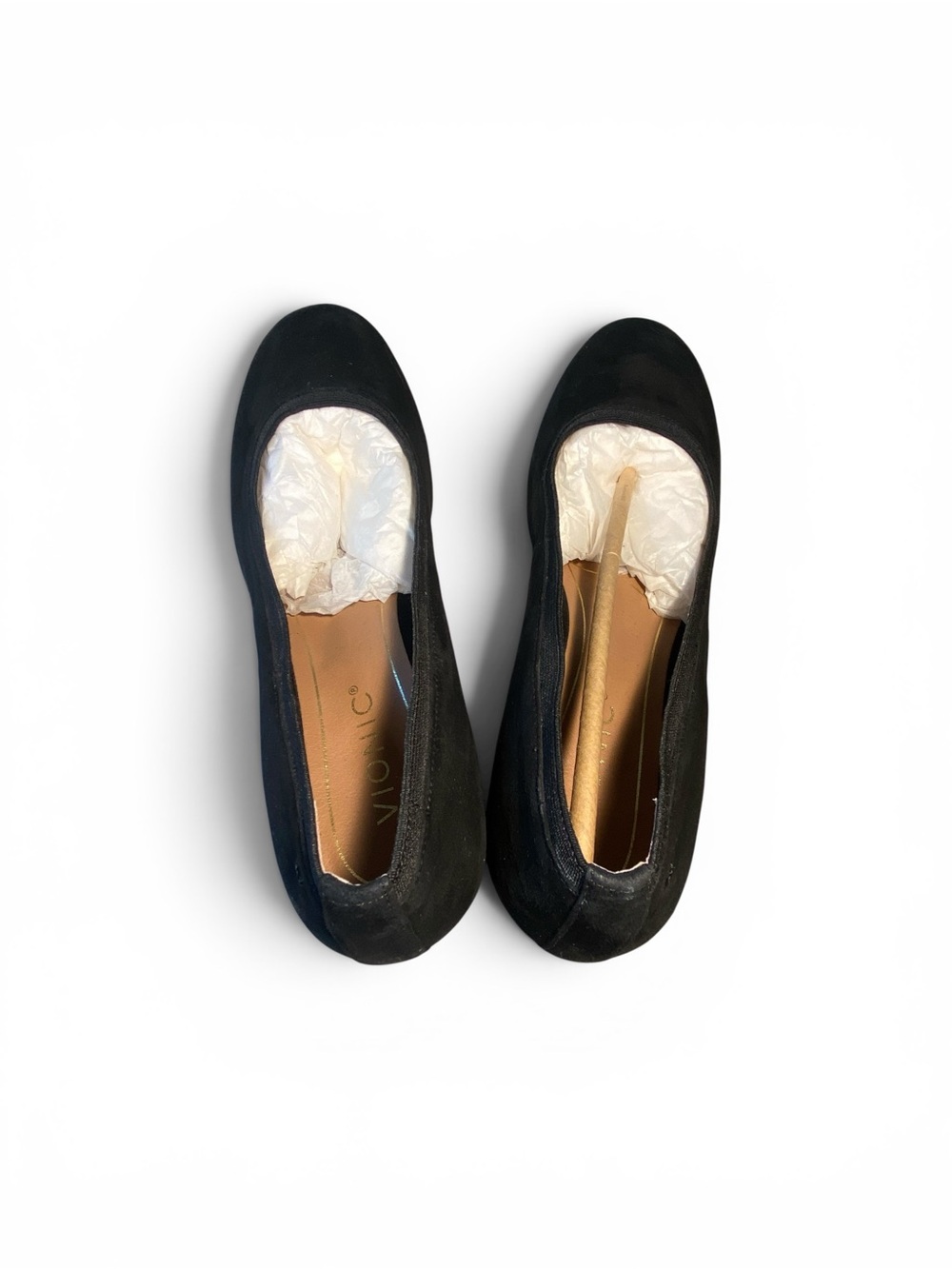 Vionic Black Suede Low Block Tortoise Heel Pumps - Picture 6 of 11